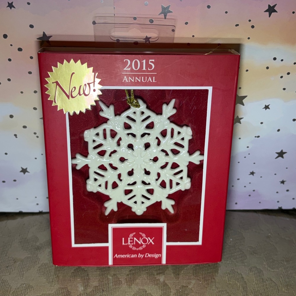 Lenox 2015 Snow Fantasies Snowflake Annual Ornament Porcelain 857195 New